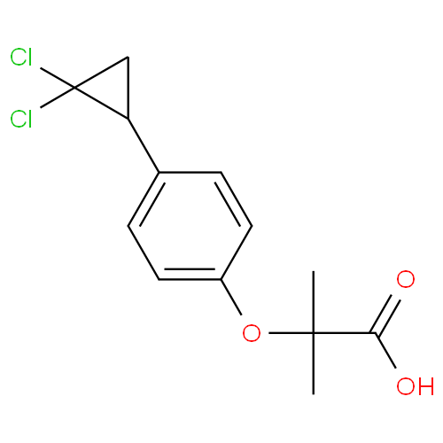 Структурная формула Ципрофибрат