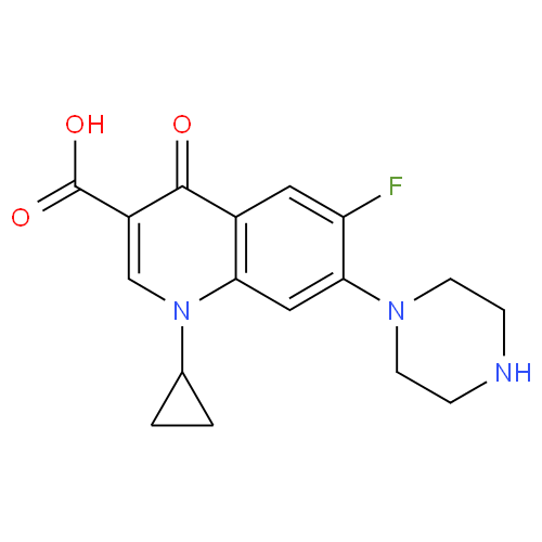 Структурная формула Ципрофлоксацин