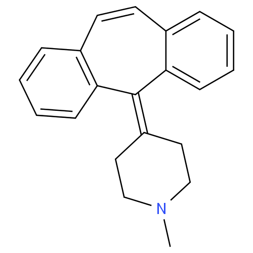 Ципрогептадин структурная формула