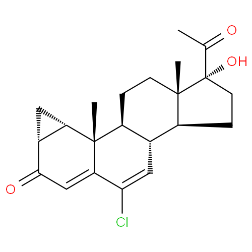 Структурная формула Ципротерон