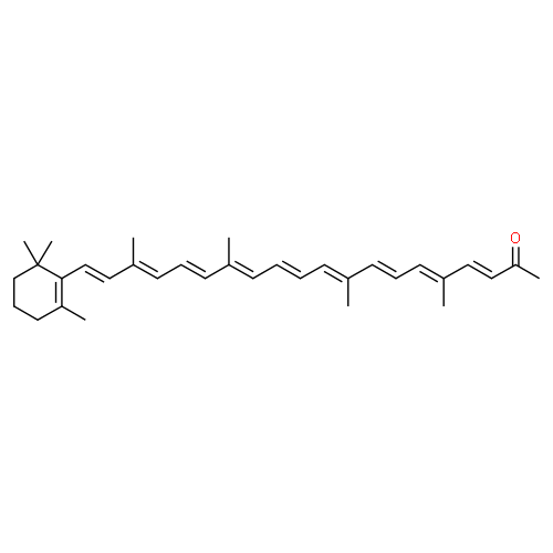 Цитранаксантин структурная формула