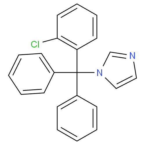 Структурная формула Клотримазол