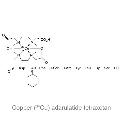 Структурная формула Медь (<sup>64</sup>Cu) адарулатид тетраксетан
