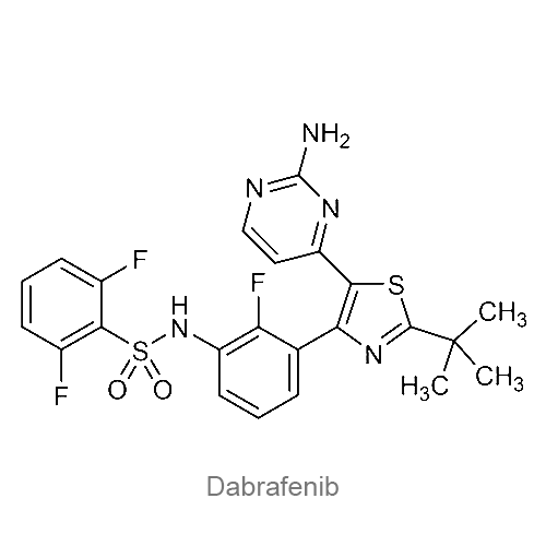 Структурная формула Дабрафениб