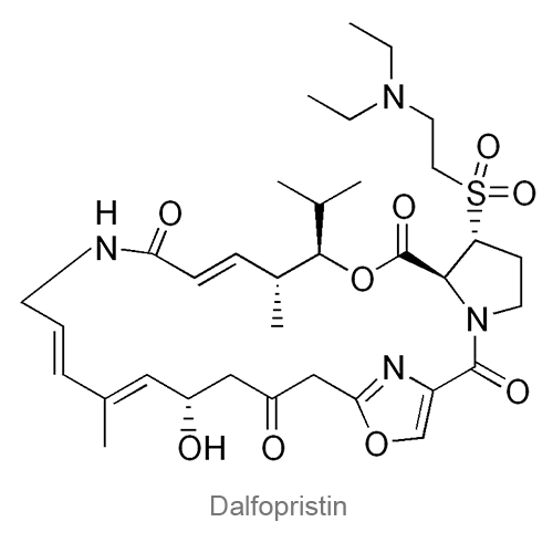 Структурная формула Далфопристин