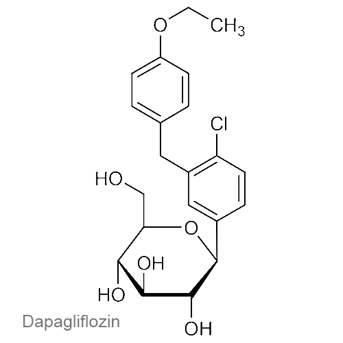 Структурная формула Дапаглифлозин