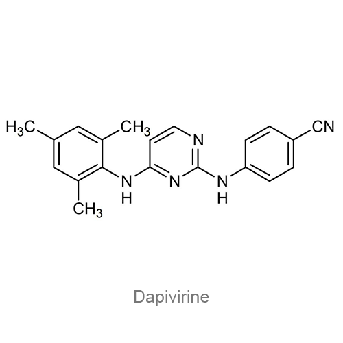 Структурная формула Дапивирин