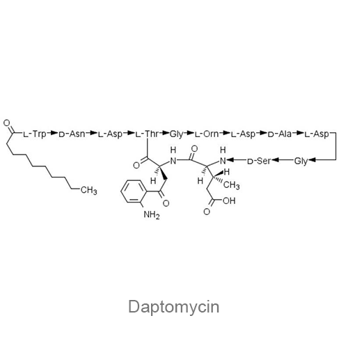 Даптомицин структурная формула