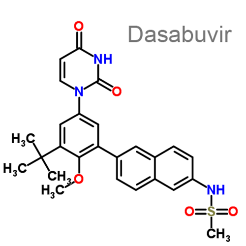 Структурная формула Дасабувир/Омбитасвир + Паритапревир + Ритонавир