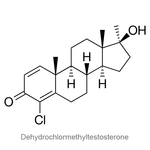 Дегидрохлорметилтестостерон структурная формула