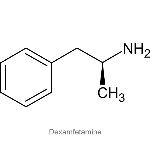 Дексамфетамин структурная формула