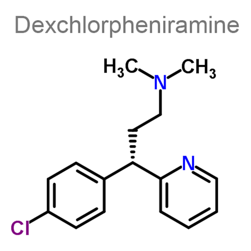 Дексхлорфенирамин + Бетаметазон структурная формула