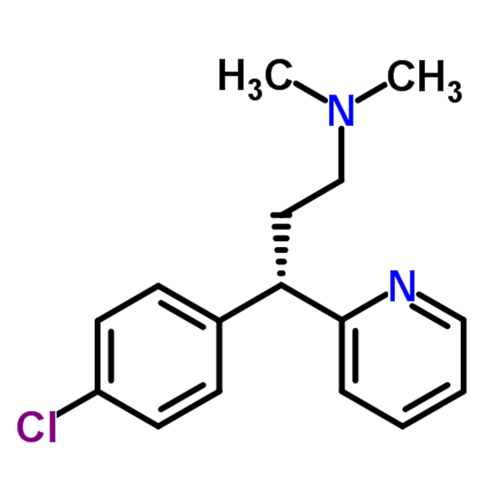 Структурная формула Дексхлорфенирамин