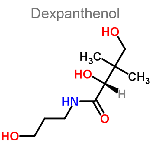 Структурная формула Декспантенол + Хлоргексидин