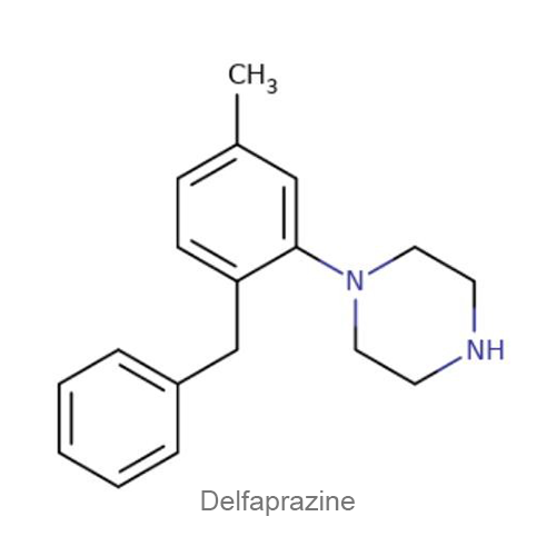 Структурная формула Делфапразин