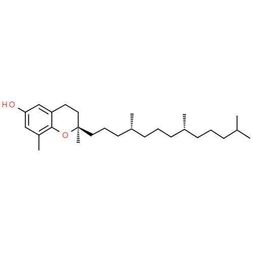 Структурная формула Дельта-токоферол