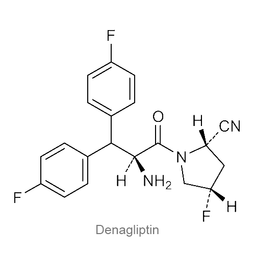 Структурная формула Денаглиптин