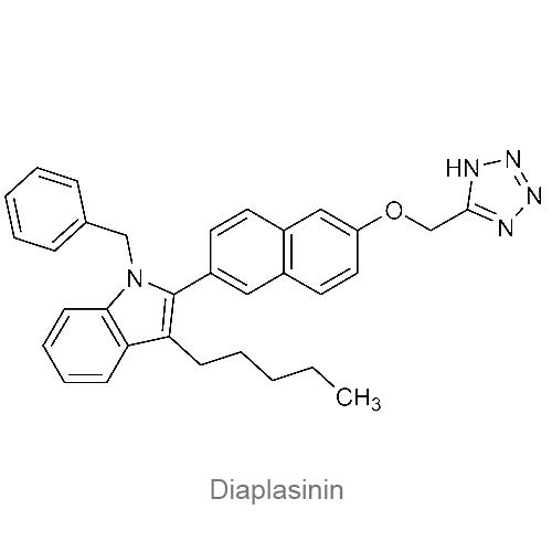 Структурная формула Диаплазинин