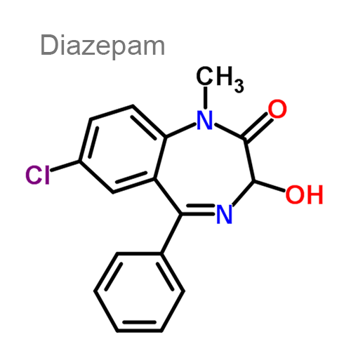 Диазепам + Циклобарбитал структурная формула