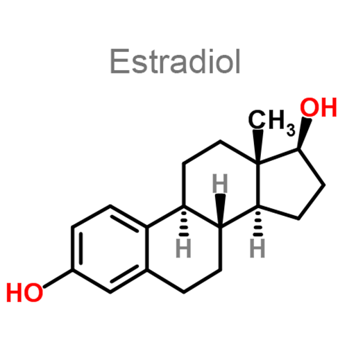 Структурная формула 2 Дидрогестерон + Эстрадиол