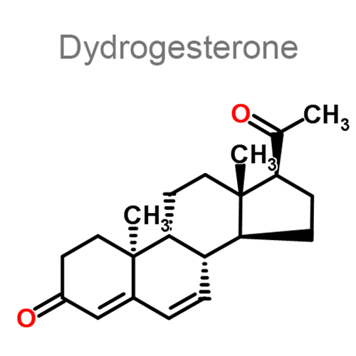 Дидрогестерон + Эстрадиол структурная формула