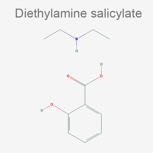 Структурная формула Диэтиламина салицилат + Эсцин