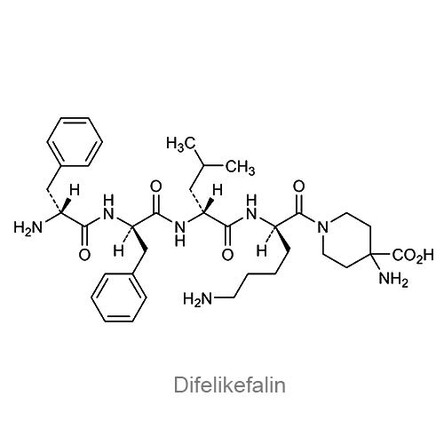 Дифеликефалин структурная формула