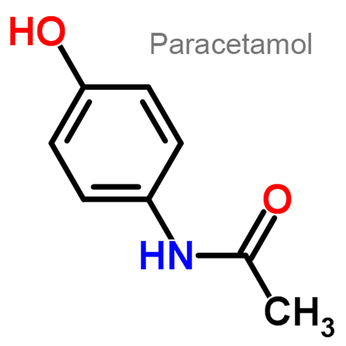 Структурная формула 2 Дифенгидрамин + Парацетамол