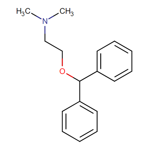 Дифенгидрамина метилбромид структурная формула