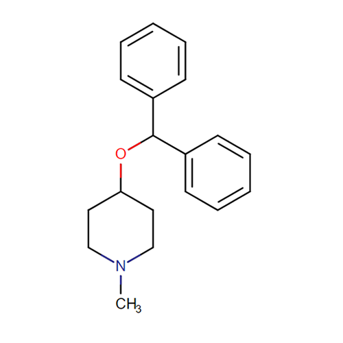 Дифенилпиралин структурная формула