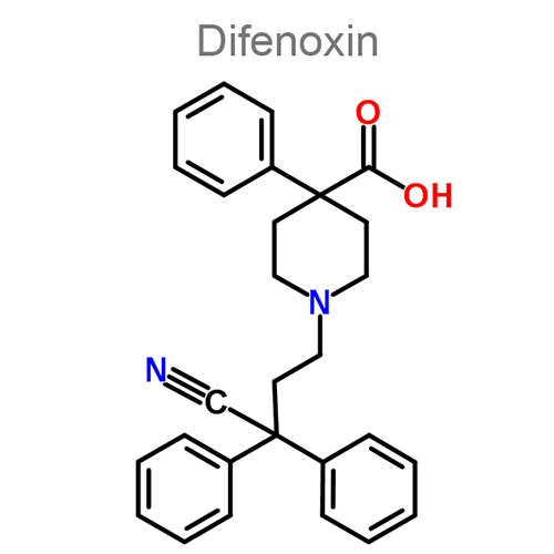 Структурная формула Дифеноксин + Атропин