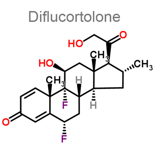 Дифлукортолон + Изоконазол структурная формула