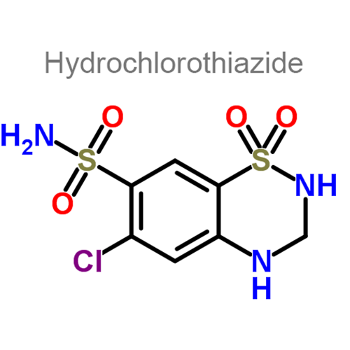 Структурная формула 2 Дигидралазин + Гидрохлортиазид + Резерпин