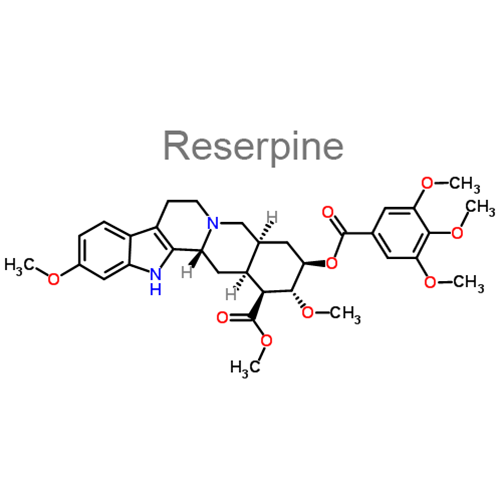 Дигидроэргокристин + Клопамид + Резерпин структурная формула 3