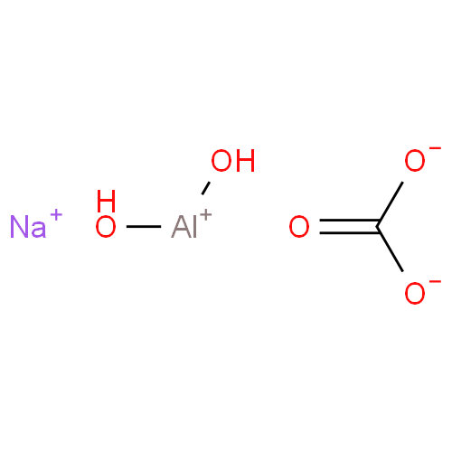 Структурная формула Дигидроксиалюминия натрия карбонат