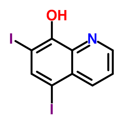 Структурная формула Дийодгидроксихинолин