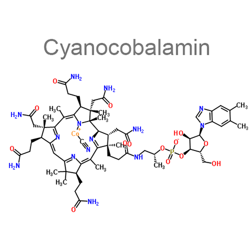 Структурная формула 4 Диклофенак + Пиридоксин + Тиамин + Цианокобаламин