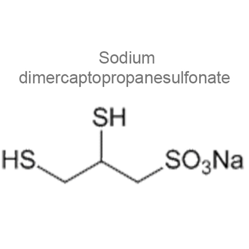 Структурная формула Димеркаптопропансульфонат натрия + Кальция пантотенат