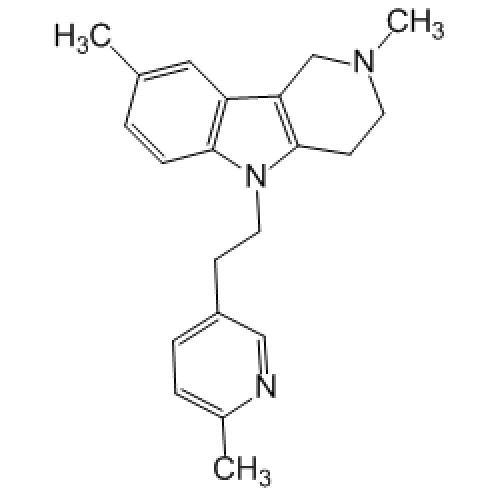 Структурная формула Диметилметилпиридинилэтилтетрагидрокарболин