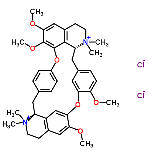 Диметилтубокурариния хлорид структурная формула