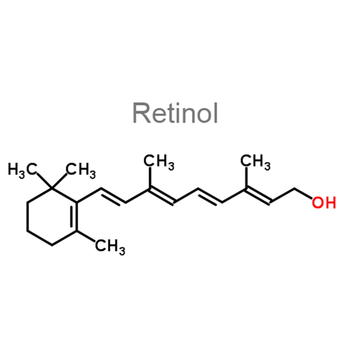 Структурная формула 2 Диоксометилтетрагидропиримидин + Ретинол