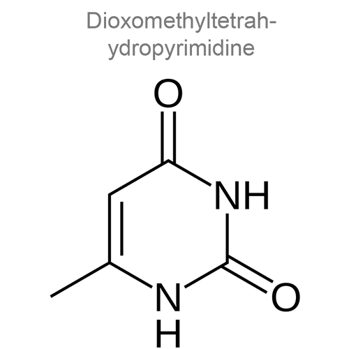 Структурная формула Диоксометилтетрагидропиримидин