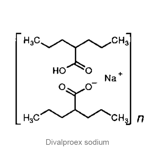 Структурная формула Дивалпрекс натрия