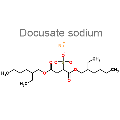 Структурная формула Докузат натрия + Фенолфталеин