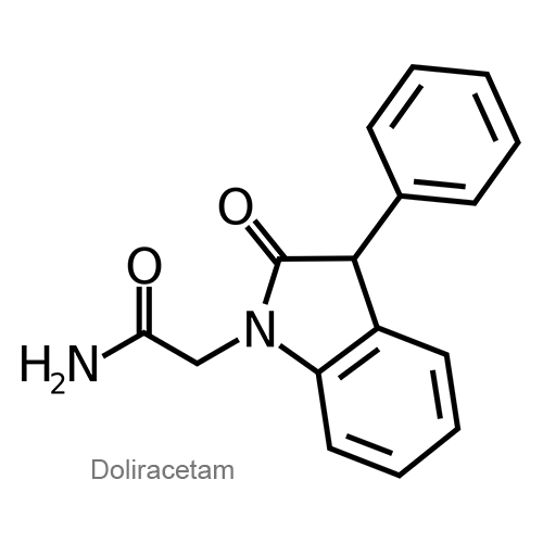 Структурная формула Долирацетам