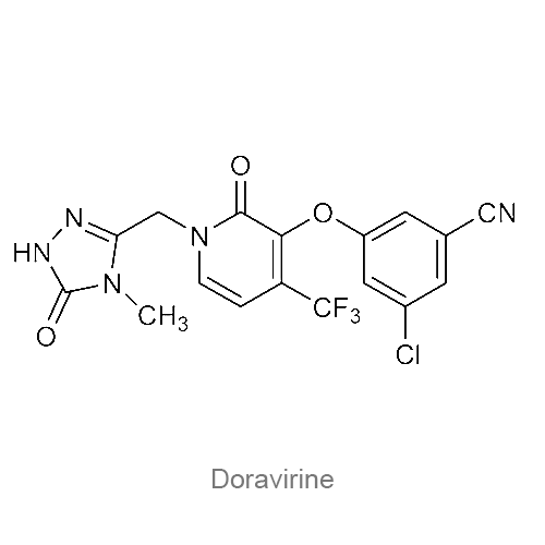 Структурная формула Доравирин