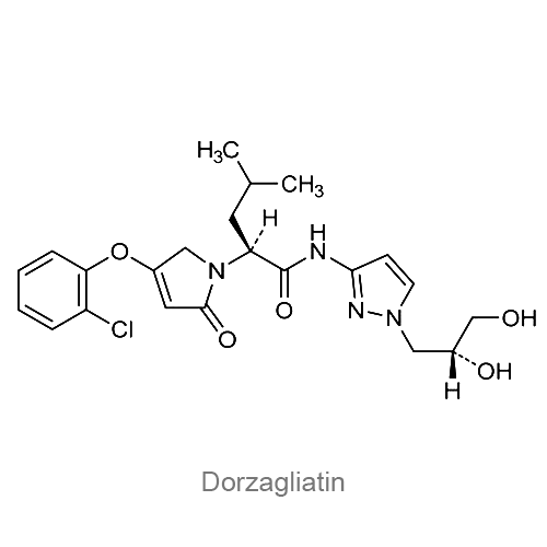 Структурная формула Дорзаглиатин