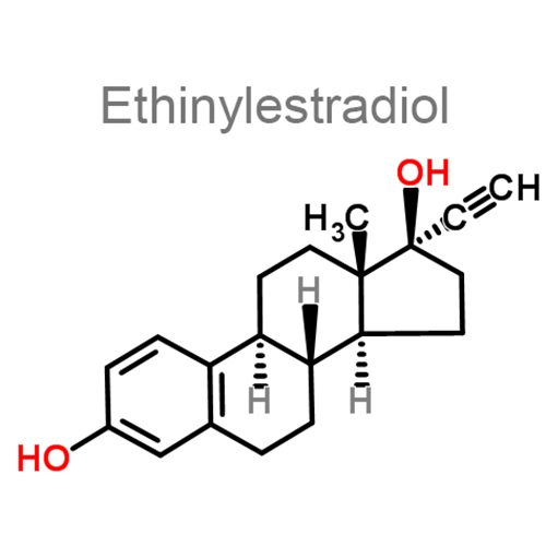 Структурная формула 2 Дроспиренон + Этинилэстрадиол