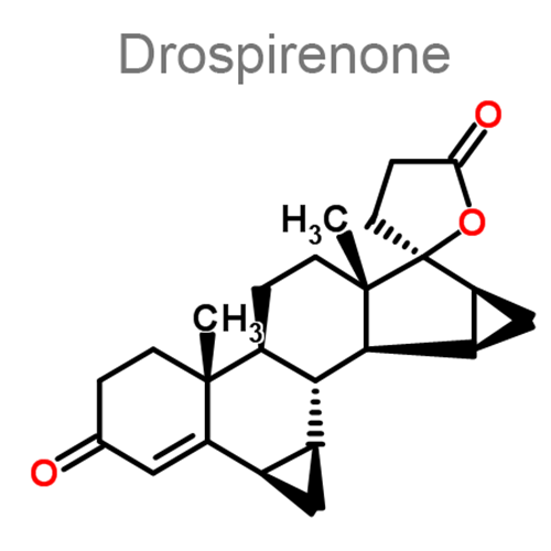 Дроспиренон + Этинилэстрадиол структурная формула
