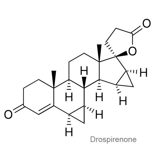 Структурная формула Дроспиренон